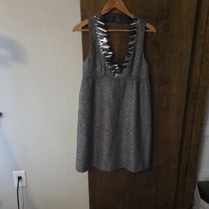 Elegant Gray Sleeveless Dress